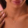 Dainty Minimal Letter Initial Necklace - Adjustable 45cm Chain