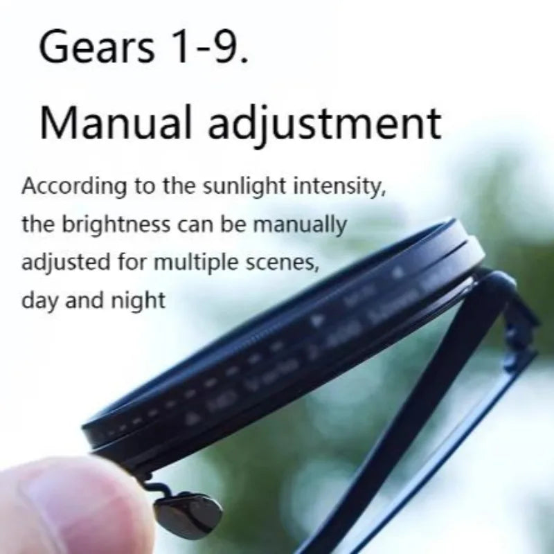 Polarized Circular Sunglasses for Travel and Sports - UV400, Adjustable Dimming, view 4
