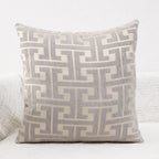Maze Pattern Cushion Cover - Chenille Woven Fabric, 18" or 20", view 4
