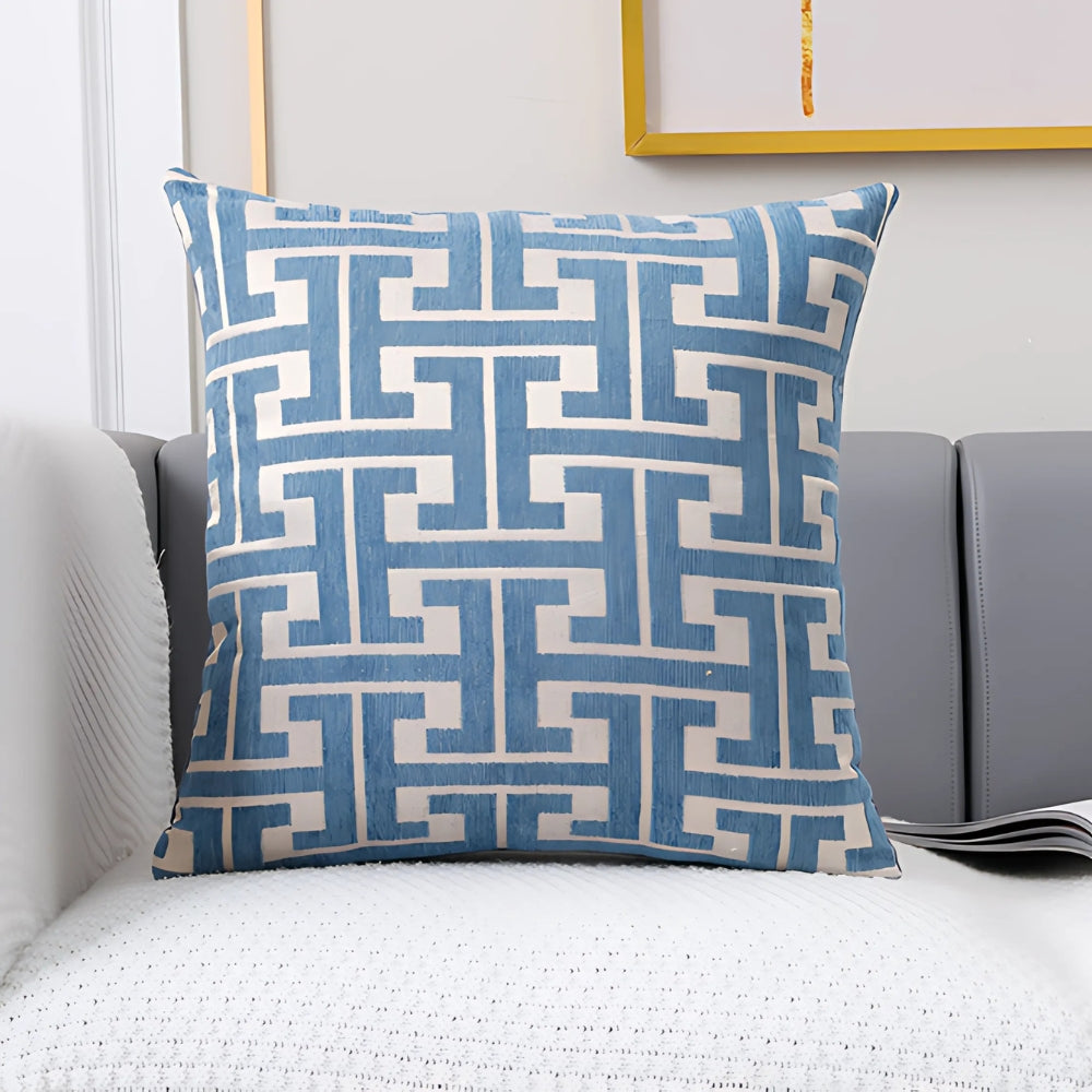 Maze Pattern Cushion Cover - Chenille Woven Fabric, 18" or 20", view 9