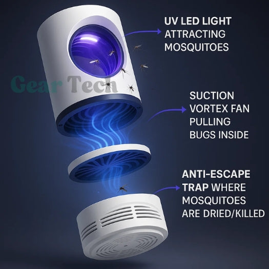 Electric UV Fly Catcher Mosquito Lamp for Indoor and Outdoor - 365nm UV Light, view 7