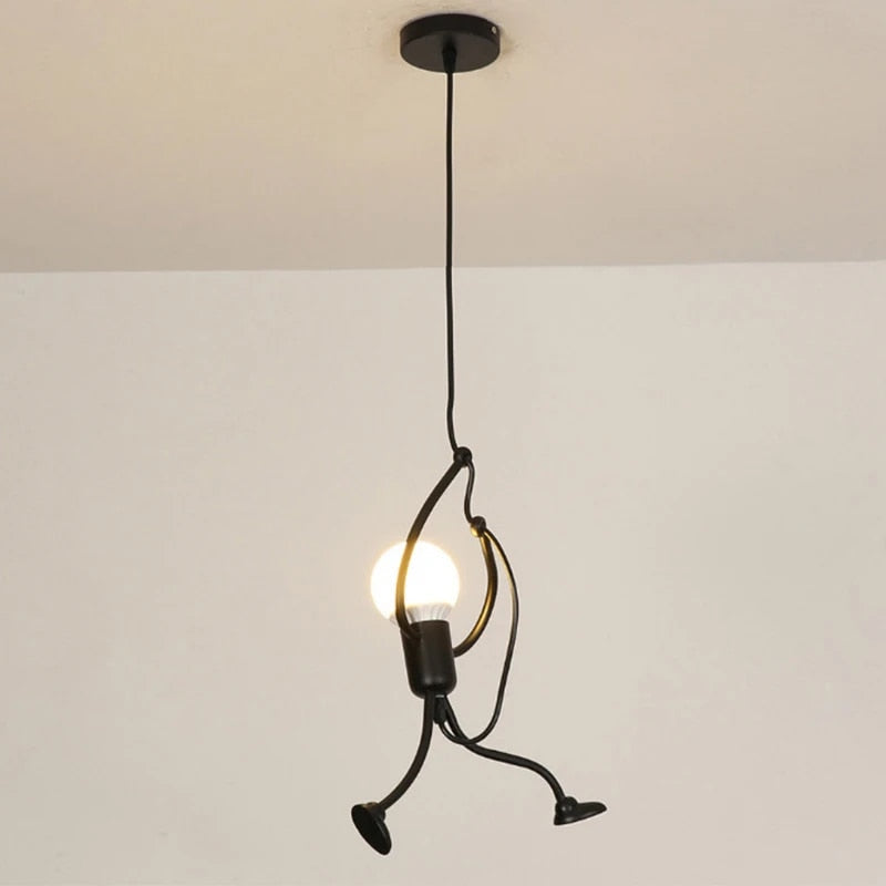 Retro Iron Man Ceiling Lamp - High-Quality Metal, Vintage Design