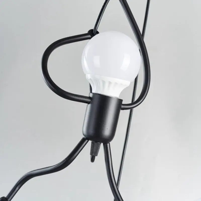 Retro Iron Man Ceiling Lamp - High-Quality Metal, Vintage Design, view 5