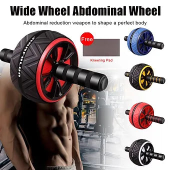 Abdominal Exercise Roller with Wide TPE Wheel and TPR Handles