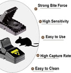ABS Spring Mouse Traps, 6 Pack, 4.3 × 1.97 × 2.2 inches
