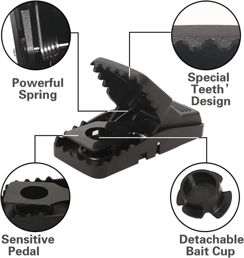ABS Spring Mouse Traps, 6 Pack, 4.3 × 1.97 × 2.2 inches