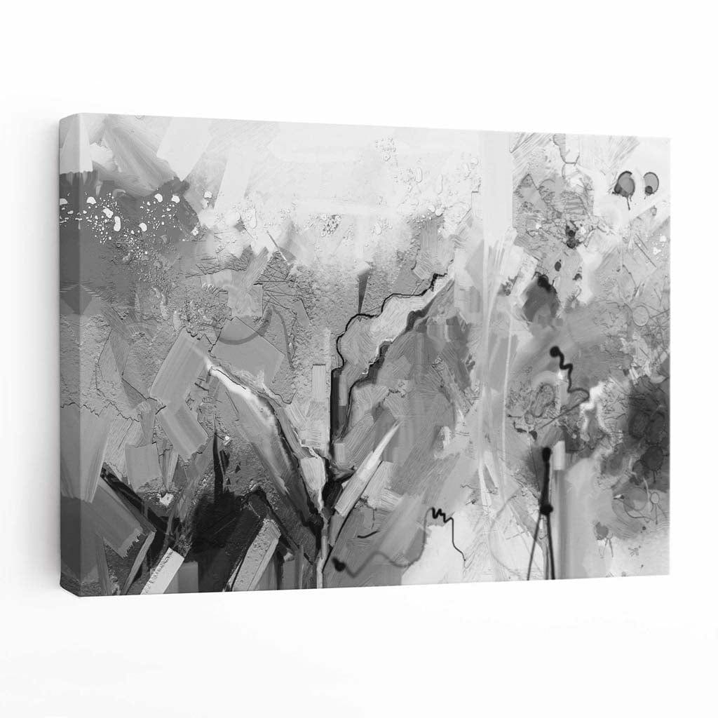 Captivating Black and White Fractal Canvas Wall Art | Welvere-Welvere