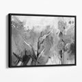 Captivating Black and White Fractal Canvas Wall Art | Welvere-Welvere