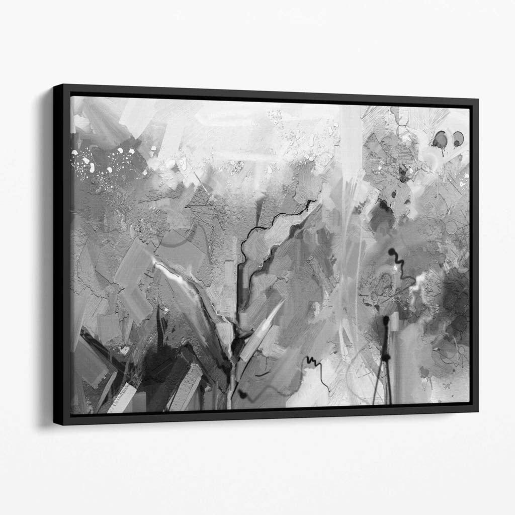 Captivating Black and White Fractal Canvas Wall Art | Welvere-Welvere