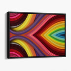 Vibrant Abstract Geometric Rainbow Canvas Wall Art Set | Welvere-Welvere