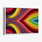 Vibrant Abstract Geometric Rainbow Canvas Wall Art Set | Welvere-Welvere