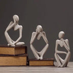 Abstract Resin Thinker Sculpture, 23 x 15 x 10 cm