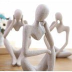 Abstract Resin Thinker Sculpture, 23 x 15 x 10 cm