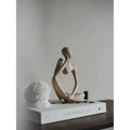 Abstract Resin Thinker Sculpture, 23 x 15 x 10 cm