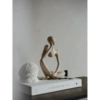 Abstract Resin Thinker Sculpture, 23 x 15 x 10 cm