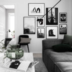 Modern Abstract Black and White Canvas Wall Art Decor | Welvere-Welvere