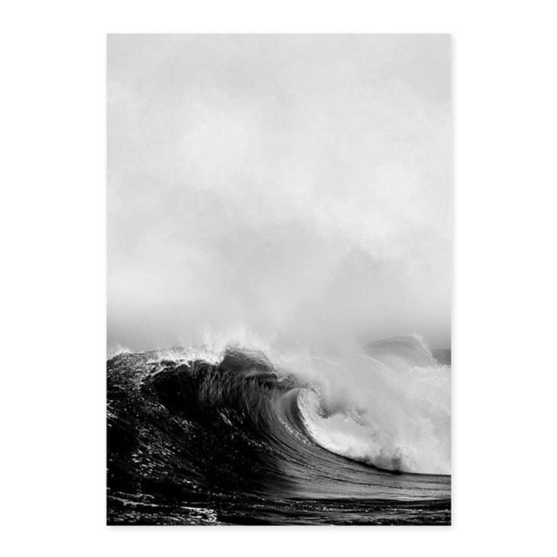 Modern Abstract Black and White Canvas Wall Art Decor | Welvere-Welvere