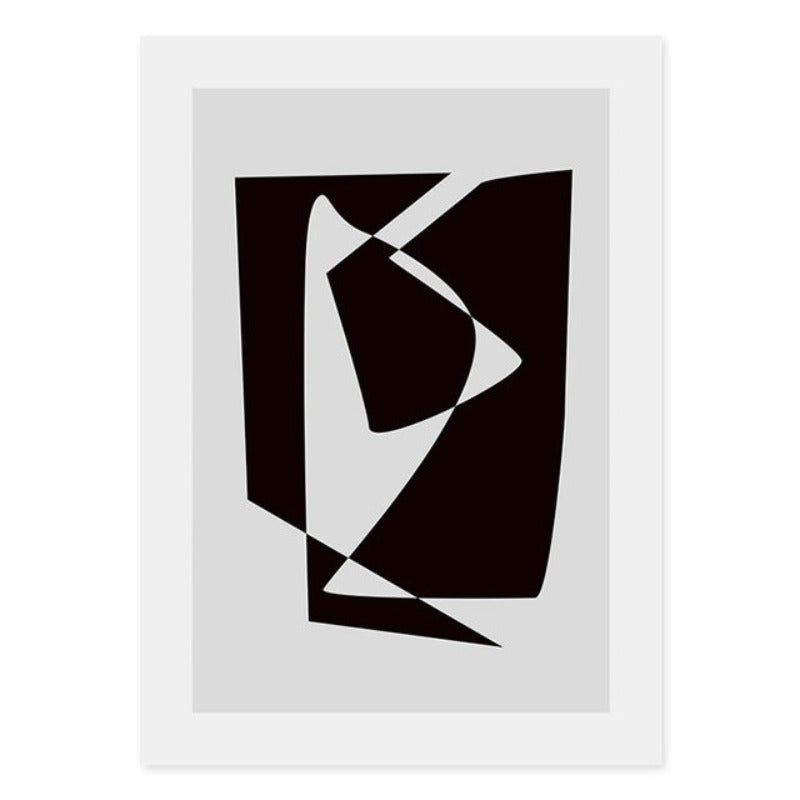 Modern Abstract Black and White Canvas Wall Art Decor | Welvere-Welvere