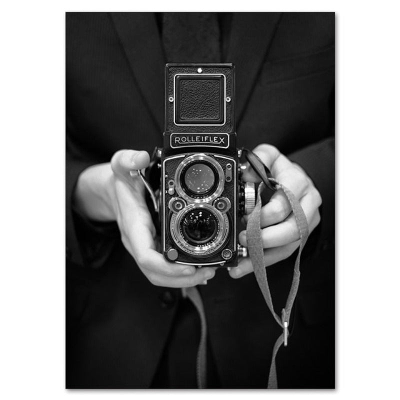 Modern Abstract Black and White Canvas Wall Art Decor | Welvere-Welvere