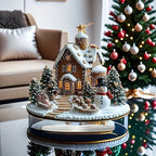 Acrylic Gingerbread House Christmas Decoration with Snowman
