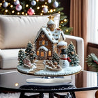 Acrylic Gingerbread House Christmas Decoration with Snowman