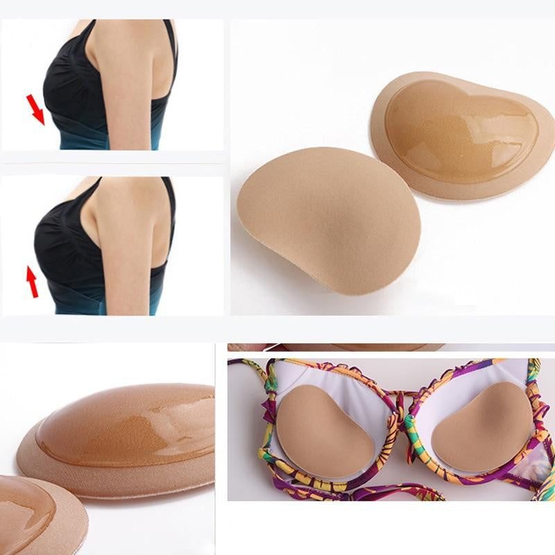 Adhesive Bra Inserts for Swimwear, Sponge Fabric Blend, 11cm x 8cm x 2.8cm