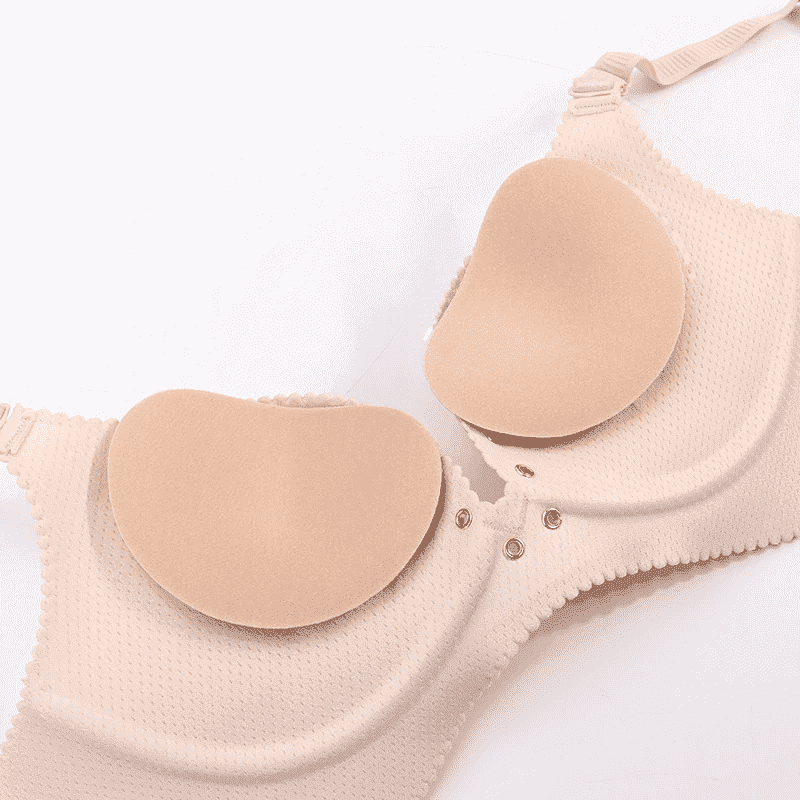 Adhesive Bra Inserts for Swimwear, Sponge Fabric Blend, 11cm x 8cm x 2.8cm