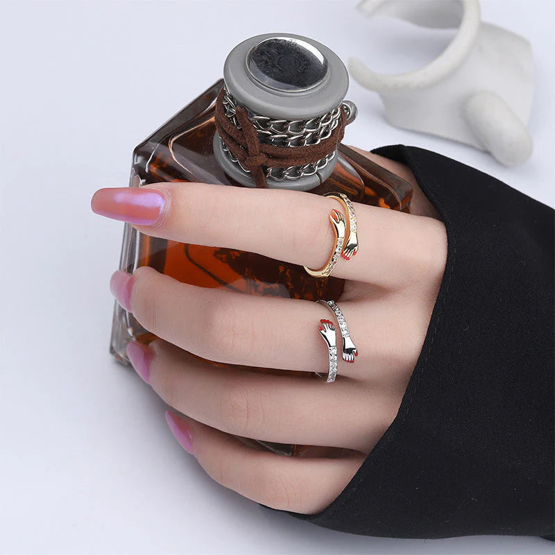 Adjustable Copper Alloy Hug Ring for Finger or Pendant Wear