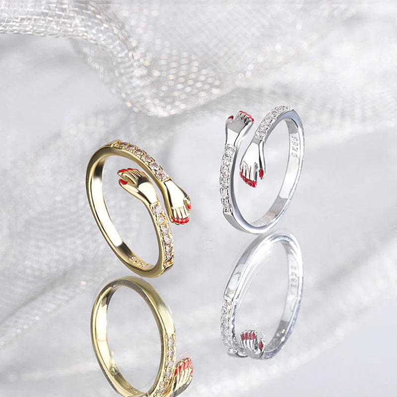 Adjustable Copper Alloy Hug Ring for Finger or Pendant Wear