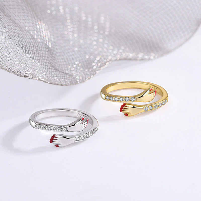 Adjustable Copper Alloy Hug Ring for Finger or Pendant Wear