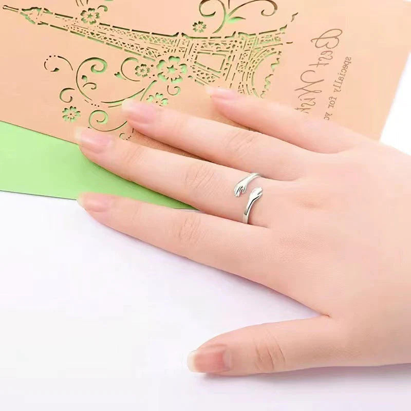 Adjustable Copper Alloy Hug Ring for Finger or Pendant Wear