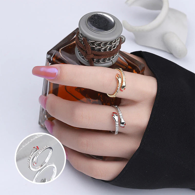 Adjustable Copper Alloy Hug Ring for Finger or Pendant Wear