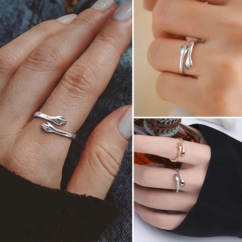 Adjustable Copper Alloy Hug Ring for Finger or Pendant Wear