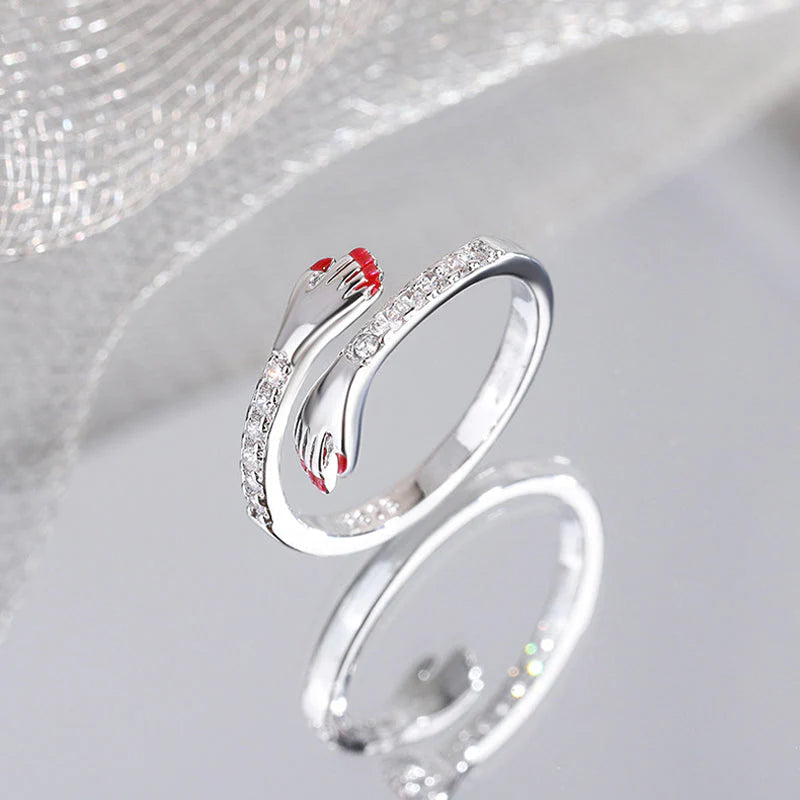 Adjustable Copper Alloy Hug Ring for Finger or Pendant Wear
