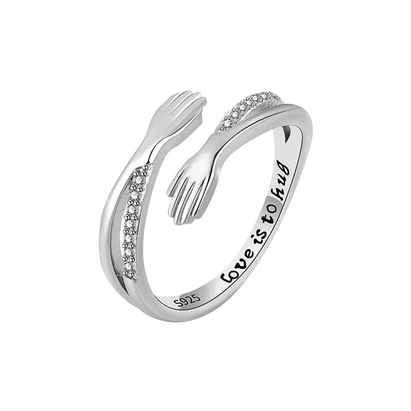 Adjustable Copper Alloy Hug Ring for Finger or Pendant Wear