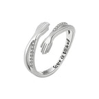 Adjustable Copper Alloy Hug Ring for Finger or Pendant Wear