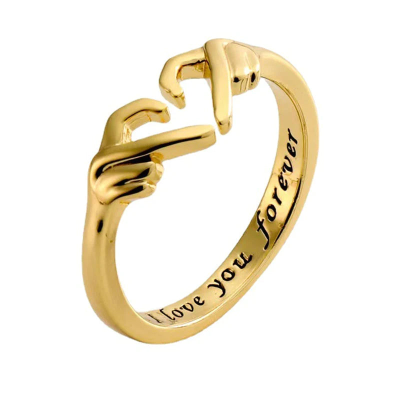 Adjustable Copper Alloy Hug Ring for Finger or Pendant Wear