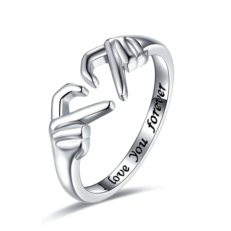 Adjustable Copper Alloy Hug Ring for Finger or Pendant Wear