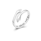 Adjustable Copper Alloy Hug Ring for Finger or Pendant Wear