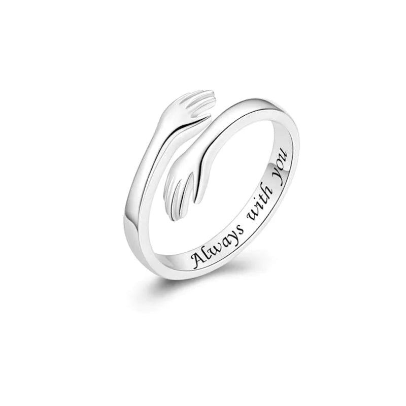 Adjustable Copper Alloy Hug Ring for Finger or Pendant Wear
