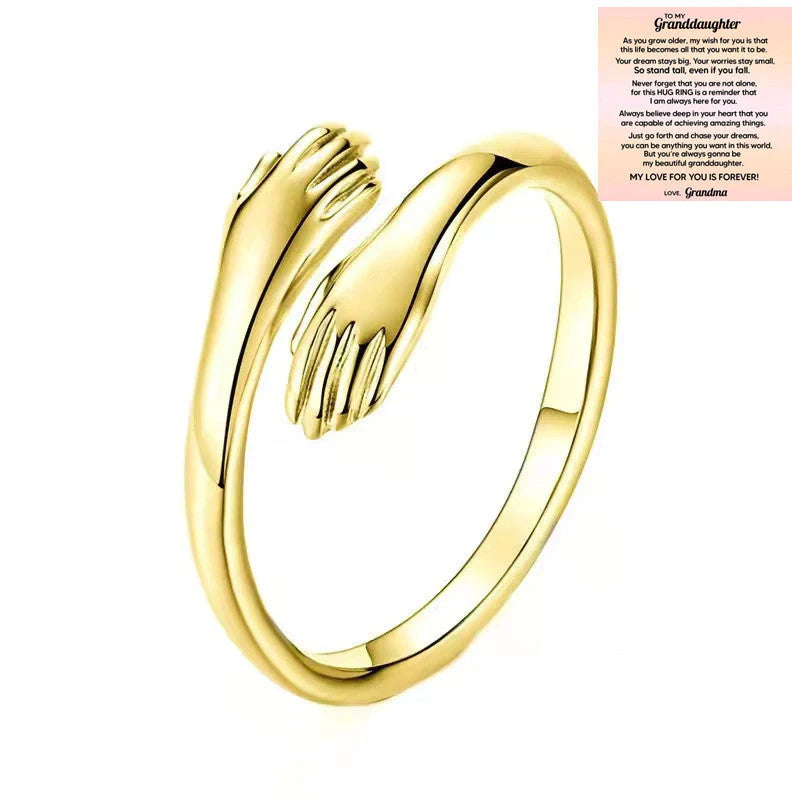 Adjustable Copper Alloy Hug Ring for Finger or Pendant Wear