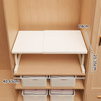 Adjustable Foldable Wardrobe Shelf Organiser, Carbon Steel