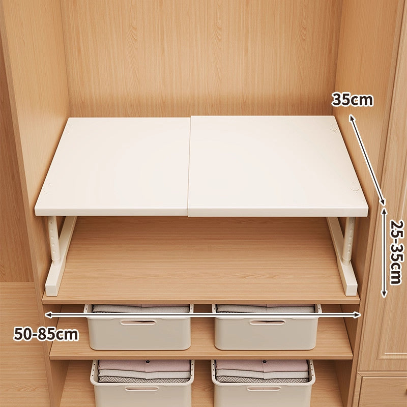 Adjustable Foldable Wardrobe Shelf Organiser, Carbon Steel