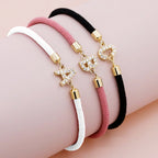 Adjustable Letter Initial Bracelets - Rope, Stainless Steel, Copper, up to 22cm, view 8
