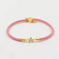 Adjustable Letter Initial Bracelets - Rope, Stainless Steel, Copper, up to 22cm, view 10