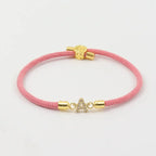 Adjustable Letter Initial Bracelets - Rope, Stainless Steel, Copper, up to 22cm, view 10