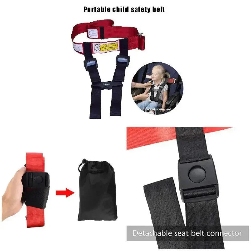 Adjustable Polyester Child Airplane Travel Seat Belt Harness