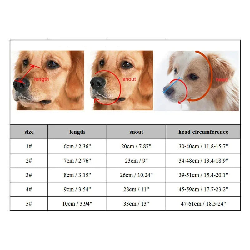 Adjustable Soft Plastic Dog Muzzle with Straps for Walks and Training