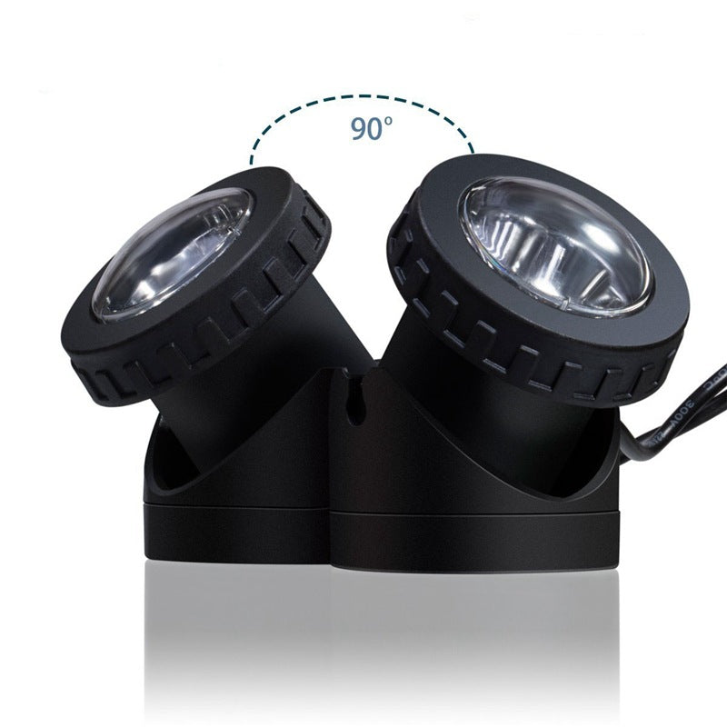 Adjustable Solar LED Landscape Spotlight with External Panel and Low-Voltage Cable