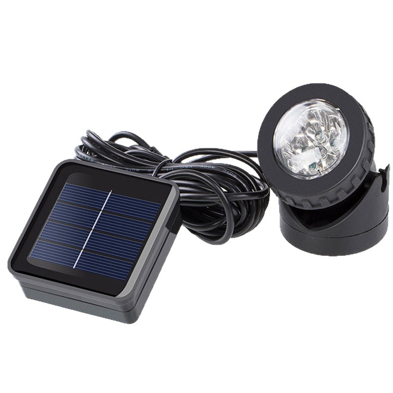 Adjustable Solar LED Landscape Spotlight with External Panel and Low-Voltage Cable